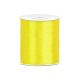 Szatén szalag, yellow, 100mm/25m