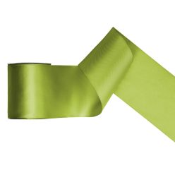 Szatén szalag, zöld alma, 100mm/25m