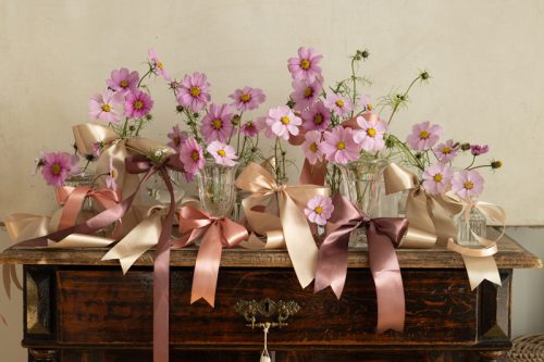 Szatén szalag, barack, 12mm/25m