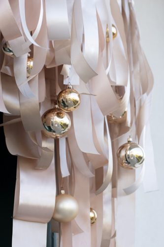 Szatén szalag, törtfehér, 25mm/25m