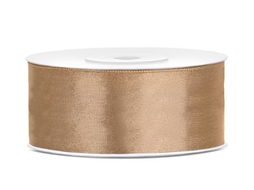 Satin Ribbon, light gold, 25mm/25m (1 pc. / 25 lm)