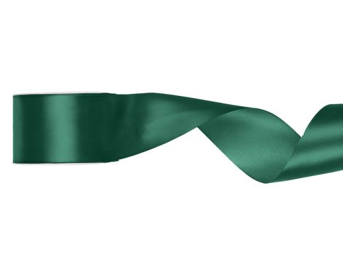Szatén szalag, üveg zöld, 50mm/25m