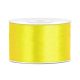 Szatén szalag, sárga, 50mm/25m