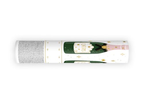 Confetti cannon Champagne with stars, 20 cm