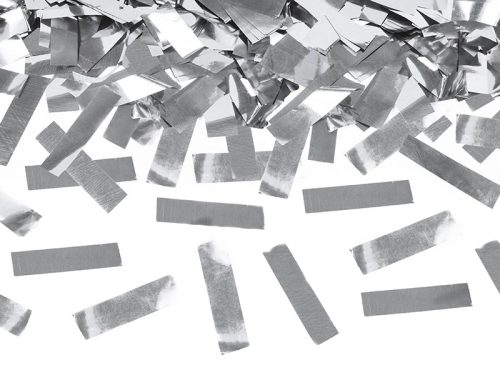 Konfetti ágyú, ezüst, 60cm