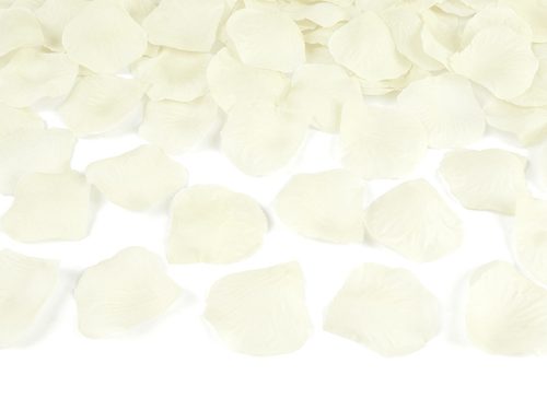 Konfetti ágyú rózsaszirom, krém, 40cm