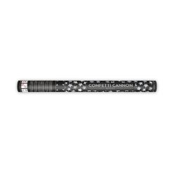 Konfetti ágyú csillagokkal, ezüst, 60cm