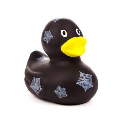   Fürdőjáték - Fekete - pókháló mintás gumikacsa - Kísérteties