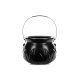 Boszorkány üst - műanyag, halloween dekoráció, 18x13,5 cm, fekete