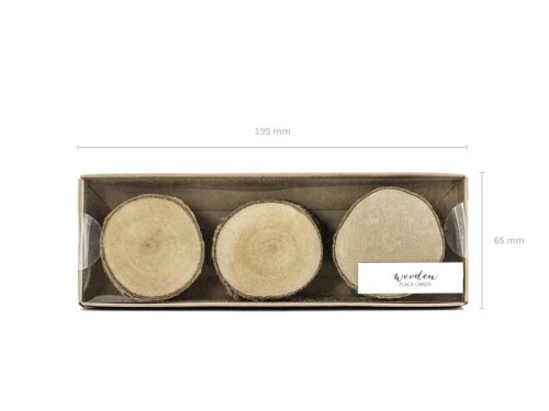 Fából készült terítéklapok, átmérő 4,5-6,5 cm (1 db / 6 db)