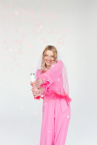 Rojtos fátyol, rózsaszín, 69 cm