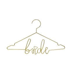 Arany színű fémes drót „Bride” falidísz 45x27 cm