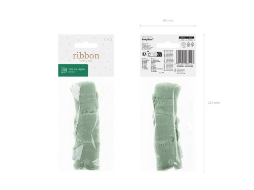 Sifon szalag, pistachio, 40mm/5m (1 pkt / 3 pc.)