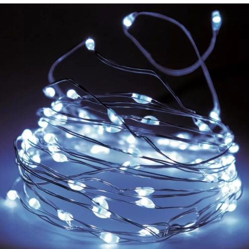 Fehér fényű LED fényfüzér - 3m