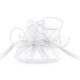 Organza tasakok, fehér, 25 cm (1 db / 10 db)