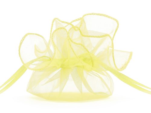 Organza tasakok, világossárga, 26cm (1 db / 20 db.)