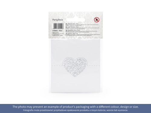 Helykártya szív, 9 x 6,5 cm (1 db / 10 db)