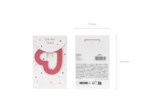 Italcímkék Szívek, 6,5x6 cm, mix (1 pkt / 10 db.)