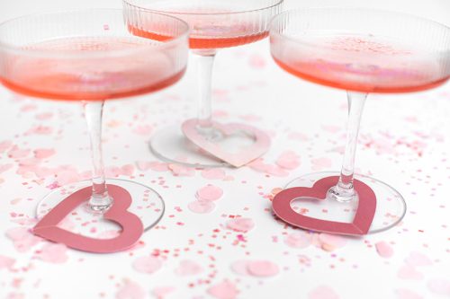 Italcímkék Szívek, 6,5x6 cm, mix (1 pkt / 10 db.)