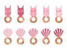 Italcímkék Swimsuite és Shell, 8x5 cm, mix (1 db / 10 db)