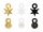 Italcímkék Boldog Új Évet, 7,5-9,5 cm, mix (1 pkt / 6 db.)