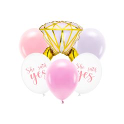 Balloon set Ring, mix (1 pkt / 6 pc.)