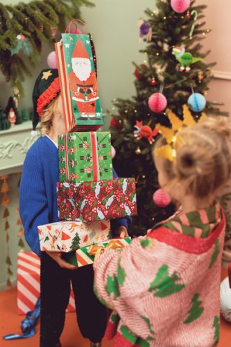 Fém függő dekoráció Mikulás, 10x4 cm, mix