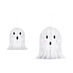 Paper Ghost Decorations, white, 20-30cm (1 pkt / 2 pc.)