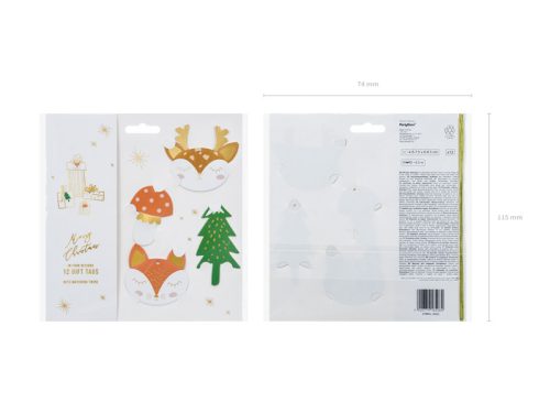 Ajándék címkék Forest, mix (1 db / 12 db.)