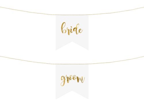 Széktáblák - Menyasszony vőlegény, arany (1 pkt / 2 db.)