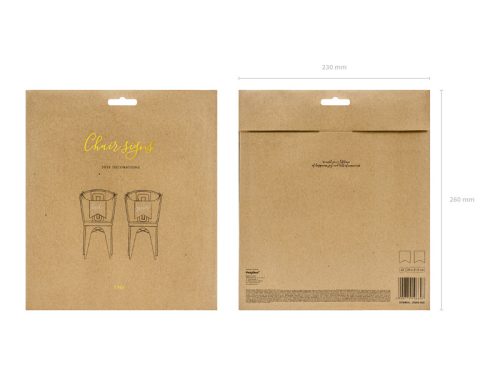 Menyasszony vőlegény székreklám (1 db / 2 db)