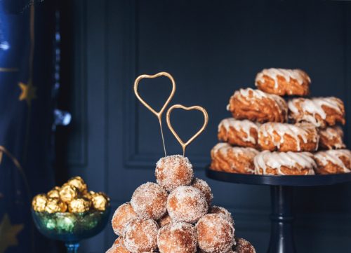 Csillagszóró szív alakú - arany színű 2db/csomag