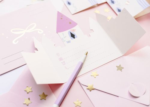 Meghívók Castel, 12,5x15,5 cm, mix (1 pkt / 6 db.)