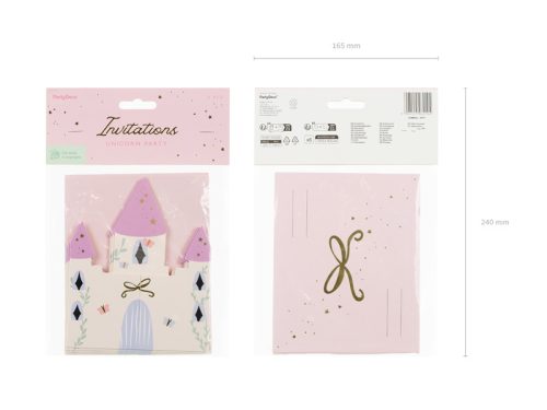 Meghívók Castel, 12,5x15,5 cm, mix (1 pkt / 6 db.)