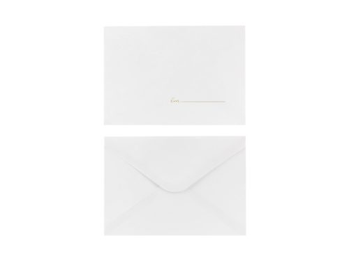 Meghívók Mentsd el a dátumot, fehér (1 pkt / 10 db.)