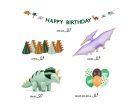 Foil balloons set - Dinosaurs, mix (1 pkt / 25 pc.)